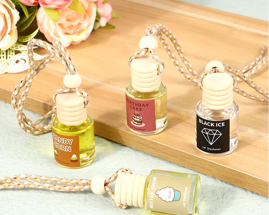 Car Essential Oil Diffuser Fragrance Air Freshener Perfume Bottle Ornament Hanging Air Freshener Diffuser Interior Accessory